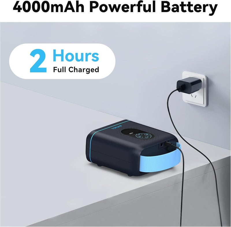 TOPUMP Paddle Board Electric Pump TPS260-20PSI Portable Rechargeable SUP Air Pump, Dual Stage Inflation & Deflation, Auto-Off for Stand Up Paddle Boards, Boats, Kayaks and Tent - Image 5